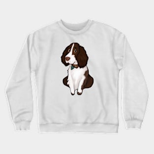 Cute English Springer Spaniel Drawing Crewneck Sweatshirt